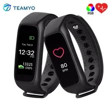 Teamyo L30T RGB Смарт-фитнес браслет таймер Bluetooth SmartWatch группа Водонепроницаемый сердечного ритма Фитнес трекер Спорт браслет