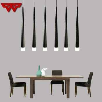 

Nordic Simple Iron Duplex Staircase Restaurant Hotel Front Desk Led Tapered Cone Tube Chandelier