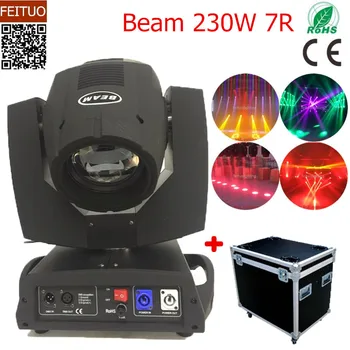 

4pcs+flight case Sharpy Beam 230w 7r Moving Head Light Touch Screen 16 Prism Effect Beam Moving Head Light 230w 7r