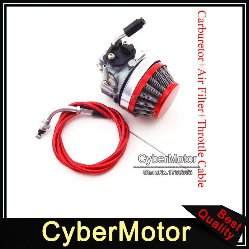 Racing Carburetor Carb Air Filter Gas Throttle Cable For 2 Stroke 49