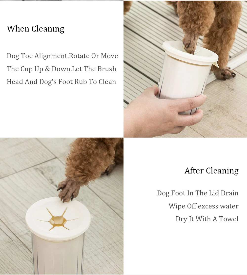  Xiaomi Pet Dogs Foot Clean Cup Dog Paw Cleaner Cup Soft Plastic Washing Brush Paw Washer Pet Accessories Dog Pet Folding Bowl (15)