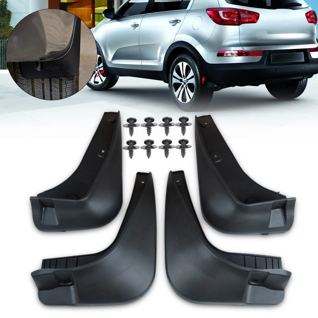 CITALL резиновые Брызговики щитки брызговики крылья протектор для Kia Sportage R 2010 2011 2012