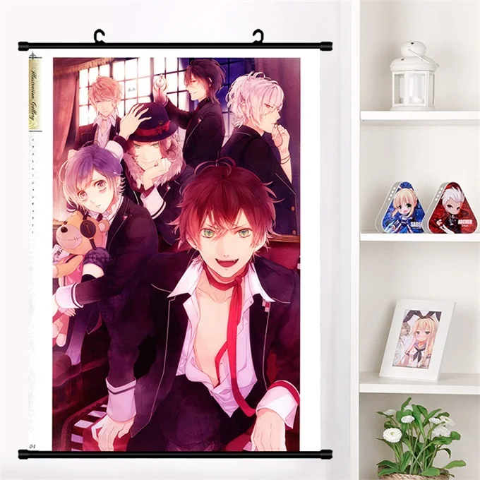 Аниме DIABOLIK LOVERS Komori Yui Sakamaki Shu sakamaki reiji Настенная роспись плакат Настенные подвесные плакаты коллекция домашнего декора - Цвет: P