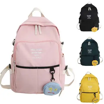 

Hot Women Waterproof Letters Embroidery School Shoulder Bag Student Backpack