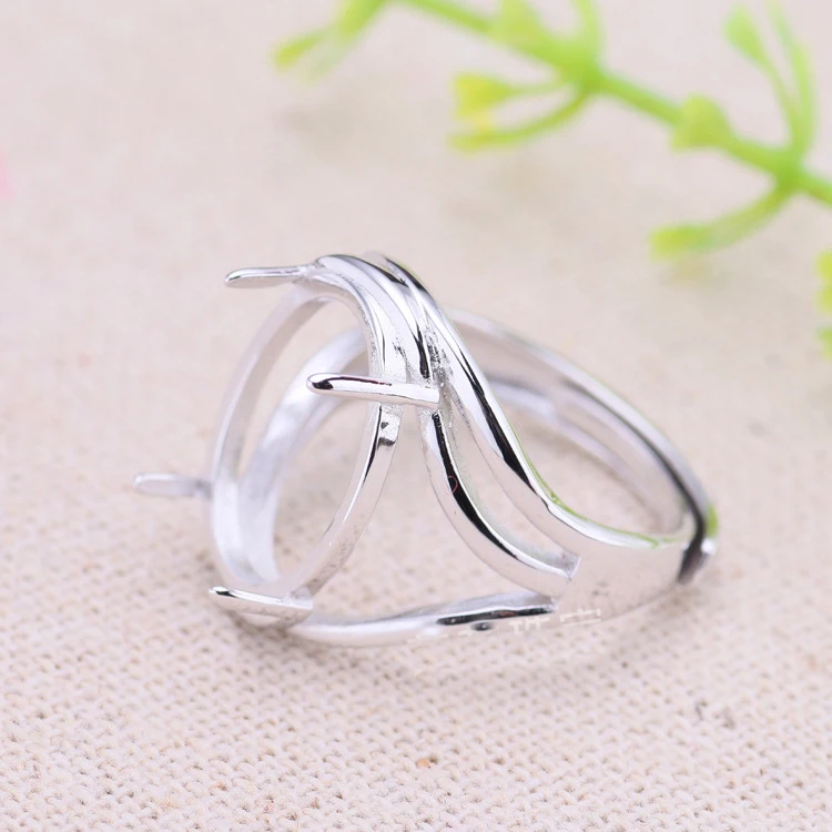 12*16mm 925 STERLING SILVER girl women Semi Mount Bases Blanks base