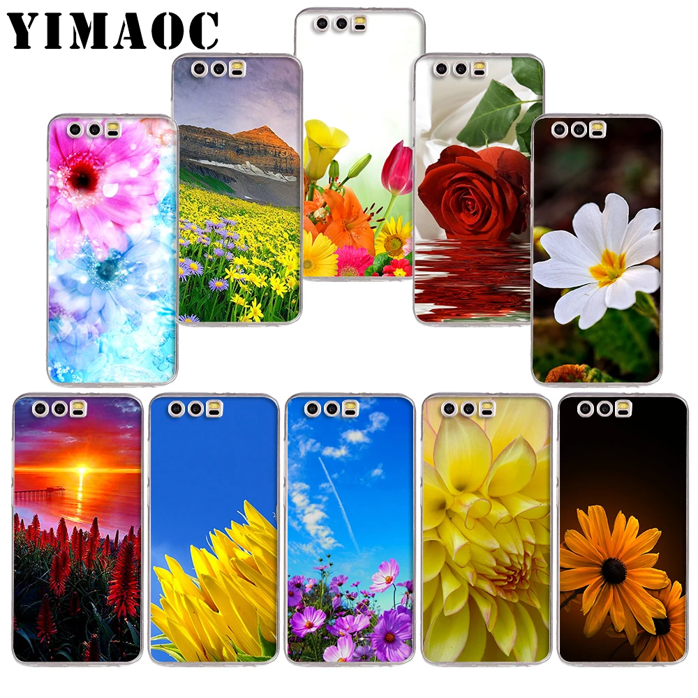 

YIMAOC 176z Flower Daisy design Soft TPU Case for Huawei Honor 10 9 lite 7A Pro 7C 7X 8X Nove 3 3i