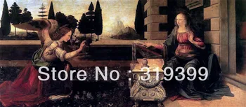 

100% handmade Oil Painting Reproduction on linen canvas,Annunciation by leonardo da vinci, Free DHL Shipping,Museum Quanlity