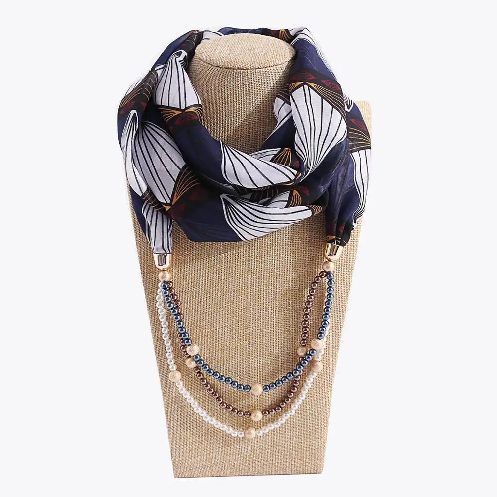 TagerWilen кулон шарф ожерелье жемчуг Цвет бусины ожерелье s для женщин шарфы с цветочным принтом ювелирные изделия обертывание Женские аксессуары X-33