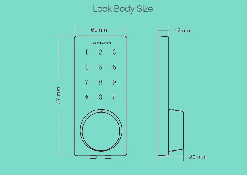 LACHCO электронный дверной замок пароль, 2 карты, 2 механические клавиши сенсорный экран клавиатура цифровой кодовый замок умный вход L16076BS