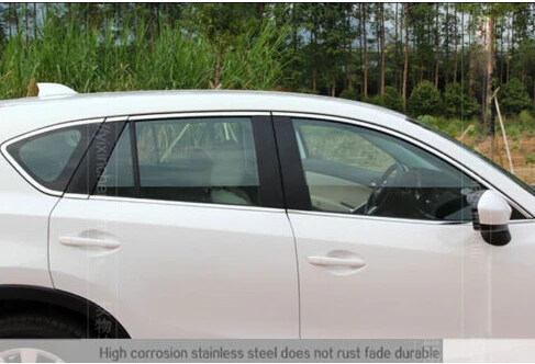 

14Pcs Stainless Car Window Trims Up Down Trims Pillar Sticker For Mazda CX-5 2012 2013 2014