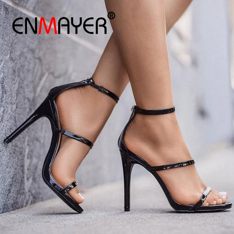 

ENMAYER Casual Zip Sandalias De Verano Para Mujer Women Shoes Sandalia Feminina Gladiator Sandals Women Size 34-43 ZYL2606