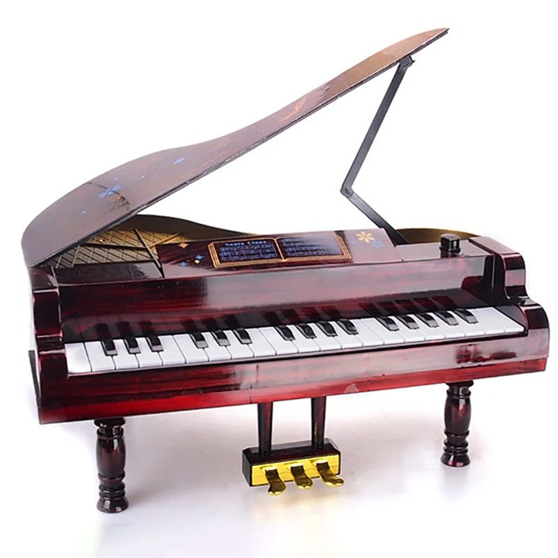 1/6 Scale PIANO Red +Transparent piano stool/bench Set Model Fit 12 Inch dolls scene furniture Action Toys Figure accessories 2pcs 1 6 scale dragon dml toys wwii gray soldier forward hat cap model toy dolls military fit 12 inch action figure accessories