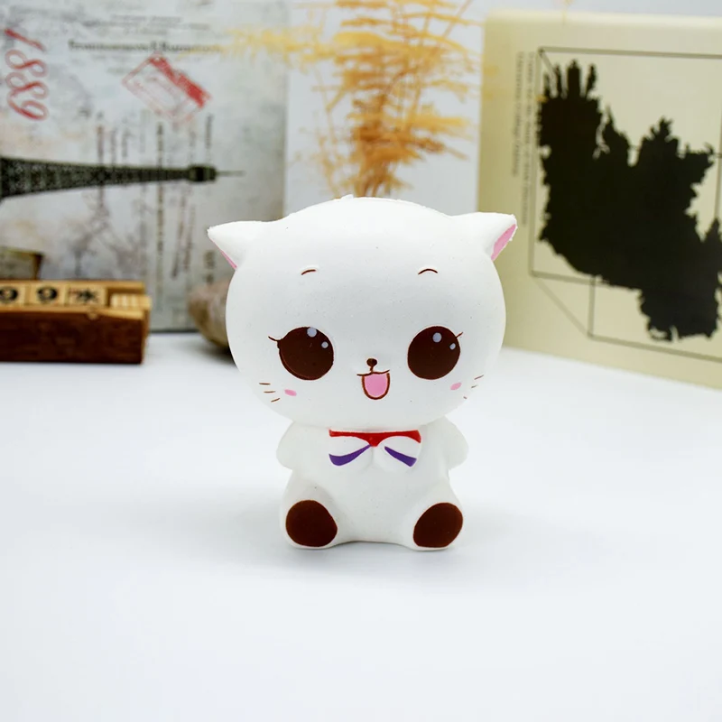 Jumbo Kawaii мягкая игрушка для снятия стресса игрушечная кошка медленно