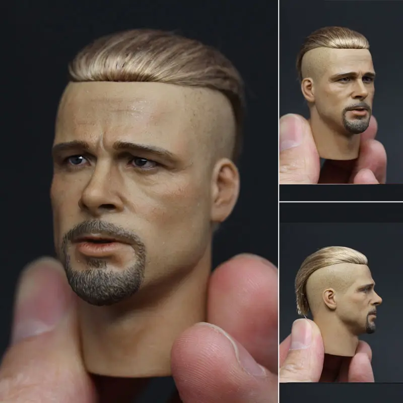 NEW 1//6 Fury Brad Pitt HEADPLAY blond Small cloth head carvin actor star