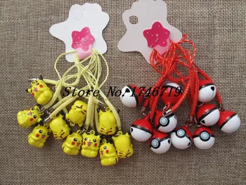 

Free Shipping 50 pcs Cute Japanese Anime Pendant Cell Phone Charm Straps with Bell Cartoon For Gift TS011