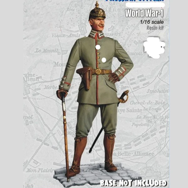 

1/16 PRUSSIAN OFFICER, World War I, Resin Figure soldiers GK, Military subject matter, Uncoated No colour