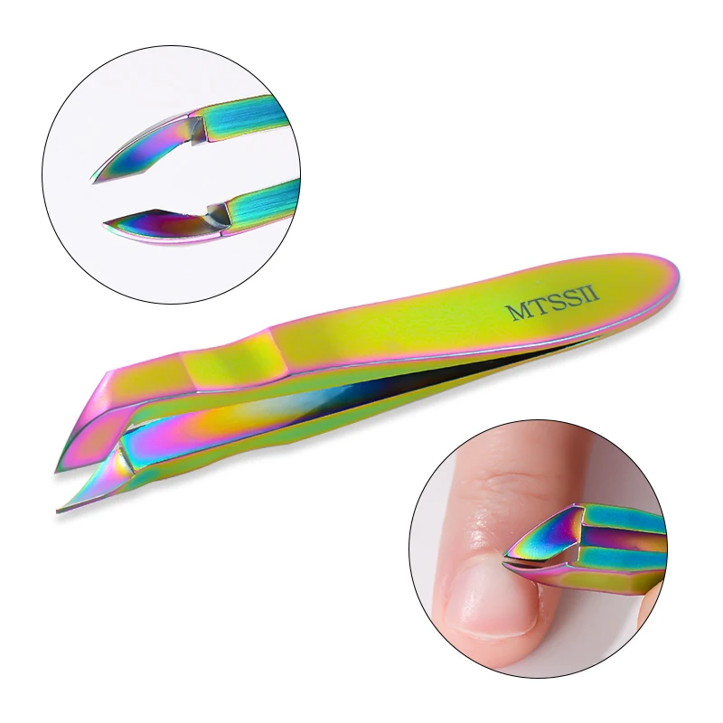 Mtssii Щипцы для кутикулы резак Радуга Clipper Scissor Dead кожи Remover Маникюр Отделка Ножницы