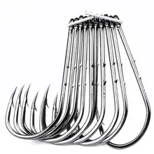 20 шт. рыболовный крючок из высокоуглеродистой стали 6/0, 5/0, 4/0, 3/0, 2/0, 1/0, 1,2, 3,4, 5,6# рыболовный крючок Baitholder большой Рыболовный крючок