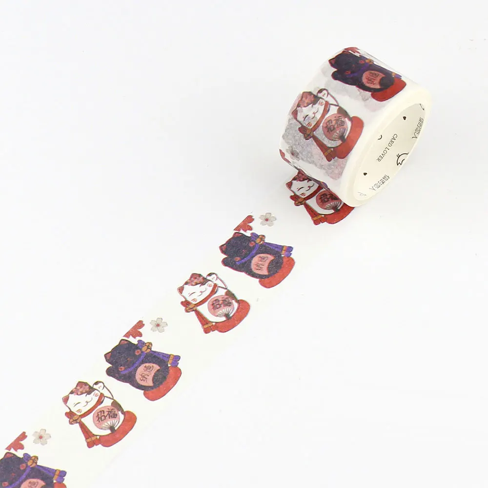 

1 x (Plutus cat ) 3 cm X 7 m Kawaii washi tape children DIY Diary decoration masking tape stationery scrapbooking tools