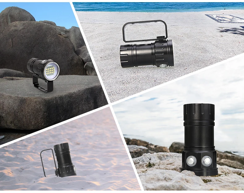  Super Bright Scuba Diving Flashlight XHP70/90 LED Photography Video light underwater 200m waterproo - 33011130681