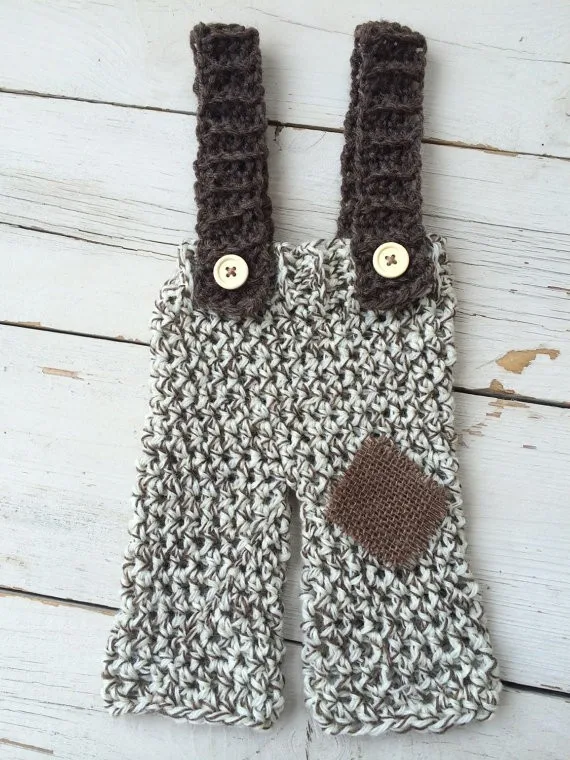 lowered crochet baby pants