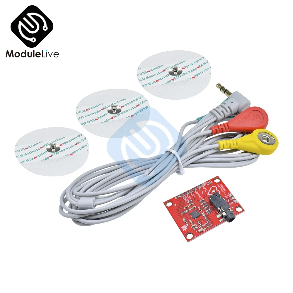 AD8232 Ecg модуль измерения пульса сердце ЭКГ датчика мониторинга электронный
