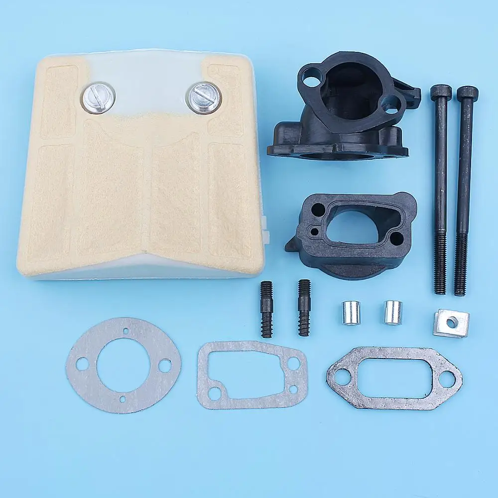 Air Filter Carb Intake Spacer Bolt Adaptor Gasket Kit For Husqvarna 61 266 162 Chainsaw