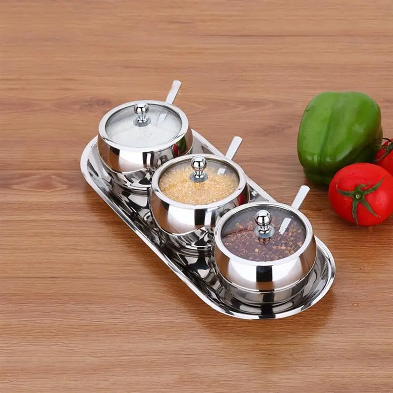 

Spice Tins Good Quality High Capable Drum Type Spice Jar Container Condiment Ingredient for Kitchen Dining Hall Resturant
