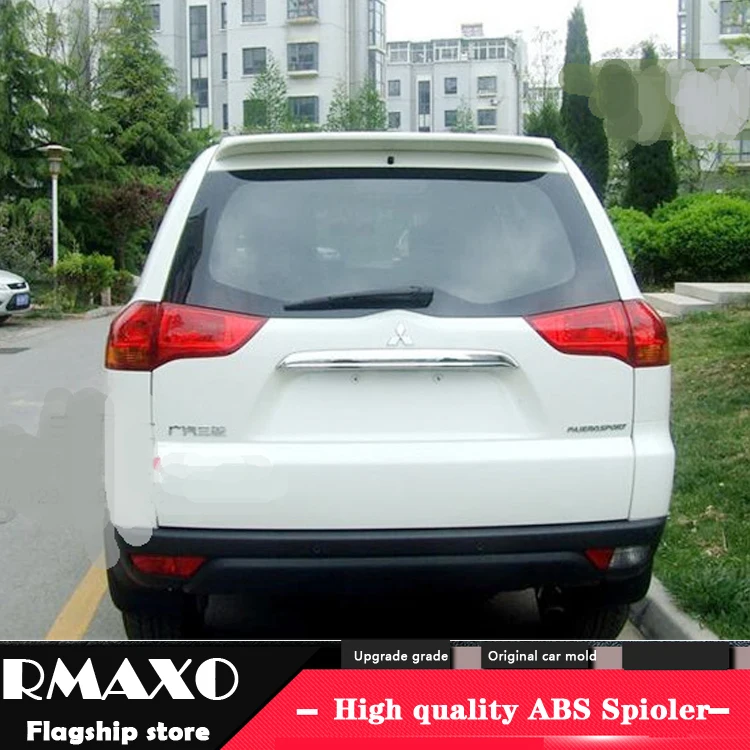 For Mitsubishi pajero sport Spoiler 2008- High Quality ABS Material Car Rear Wing Primer Color Rear Spoiler