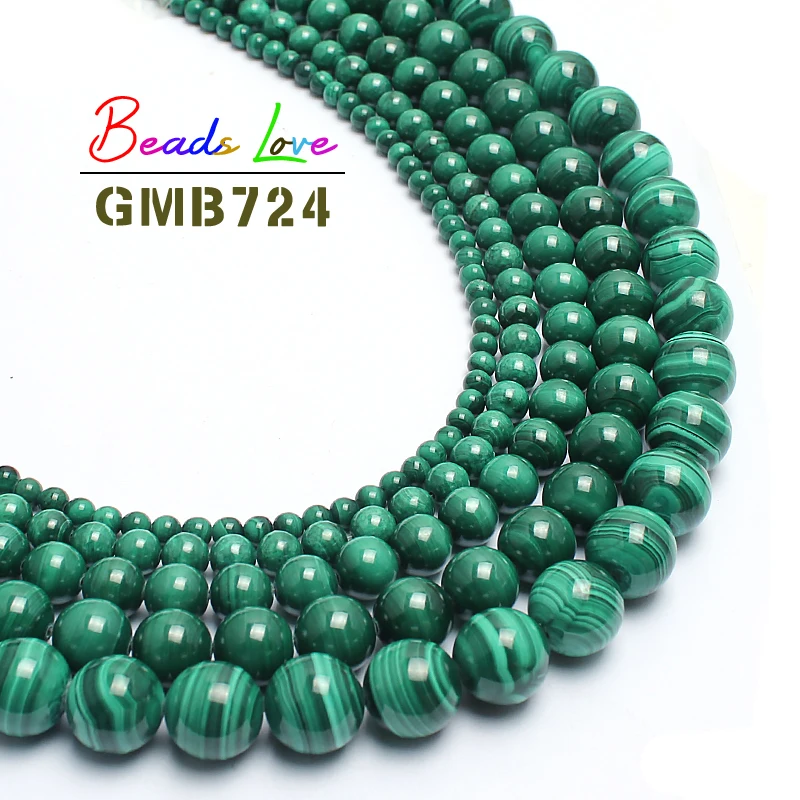

Natural Genuine Malachite Stone Round Beads For Jewelry Making 15inches 4/6/8/10/12mm Semi-precious Stone Beads Diy EDC Rosary