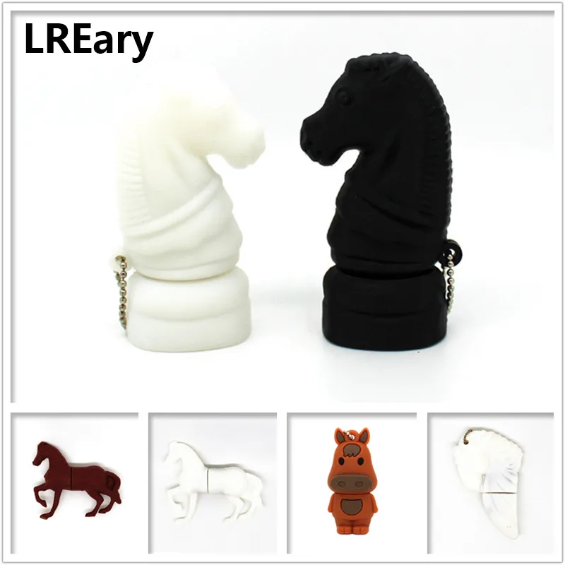 

International Chess USB Flash Drive 4GB Pen Drive Animal Horse 8GB 16GB 32GB 64GB Flash Memory Stick Pendrive Mini U Disk