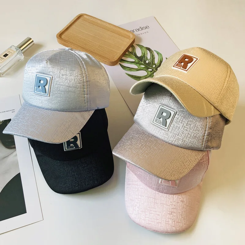 

Fashion silicone R Letter Children's Hat Spring and Autumn Summer Korean Baby Girl Baseball Hat