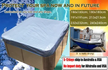

free shipping hot tub cover cap prevent snow, rain&dust, 285x285x30cm112" x 112". x 12" ,can customize spa, swim spa cover bag