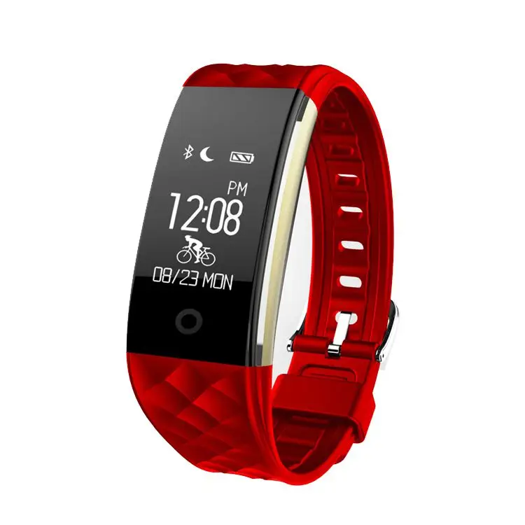 S2 Bluetooth 4,0 Смарт часы фитнес Heartrate монитор браслет для IOS Android красный