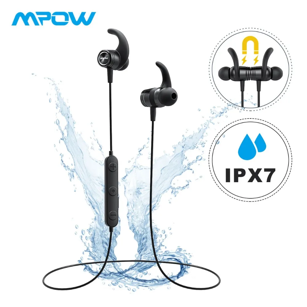 Mpow S10 Magnetic IPX7 Waterproof Sport Earphone HD Stereo