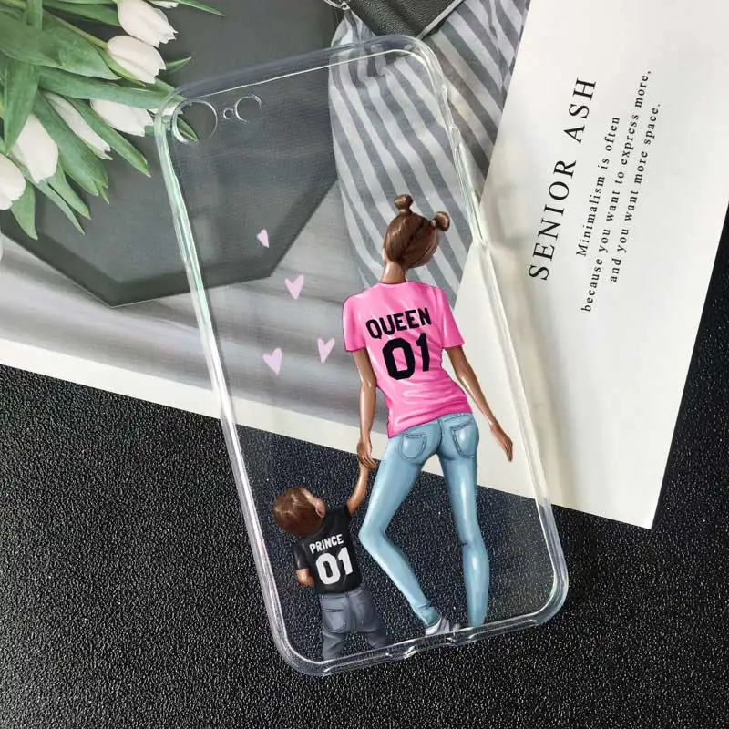 Модный милый чехол для телефона mama of girl boy Super mom baby для iphone XR 7 6 6s 8 Plus 5 5S X XS MAX, чехол из ТПУ для iphone 11 pro max - Цвет: tpu A854