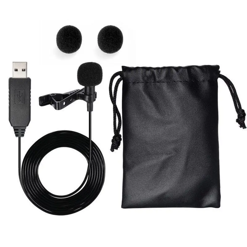 EastVita USB микрофон петличка клип на всенаправленный конденсаторный мини для