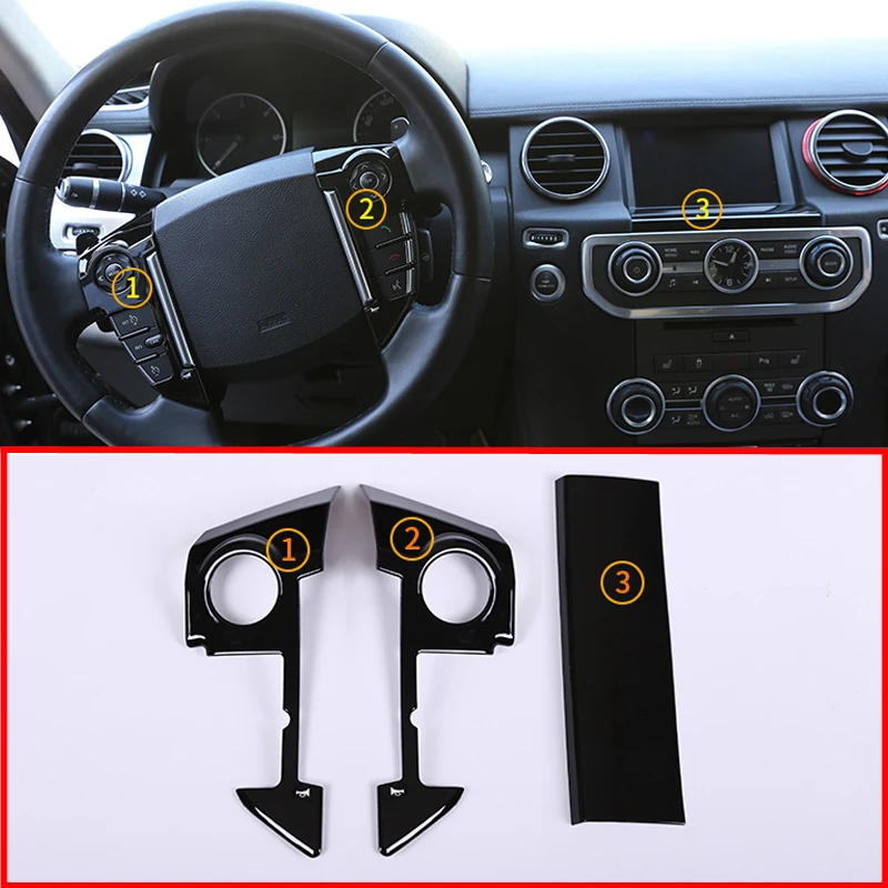 

ABS Chrome Car Accessories Interior Steering Wheel Cover Trim Decorative Sticker for Land Rover Discovery 4 LR4 L319 2010-2016