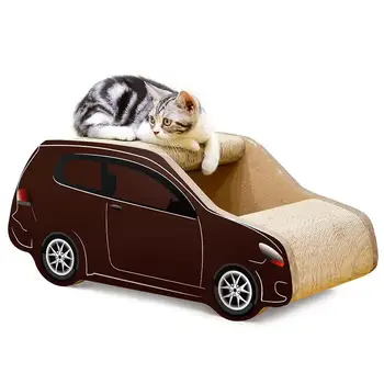 

Newest Cat Interactive Toy Car Shape Corrugated Paper Catnip Scratch Climbing Board Cat Teaser Toy Pet Supplies Pet Cat Nest Toy