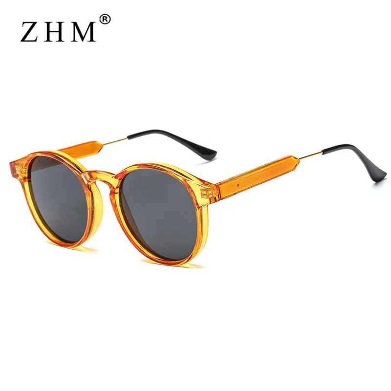 2021 Retro Round Sunglasses Women Men Brand Design Transparent Female Sun Glasses Men Oculos De Sol Feminino Lunette Soleil