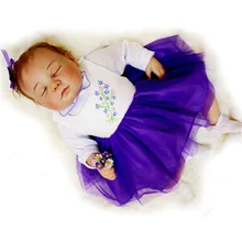 silicone reborn baby doll vivid newborn babies sleeping accompany dolls for Girl Children toy Christmas birthday gift brinquedos