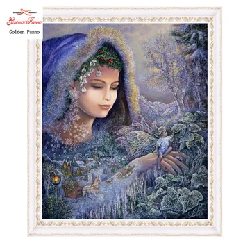 

Golden panno,5D,diy diamond embroidery,Full,square,Diamond Painting,Cross Stitch,3D,diamond,Mosaic,Needlework,Winter elves 727Q
