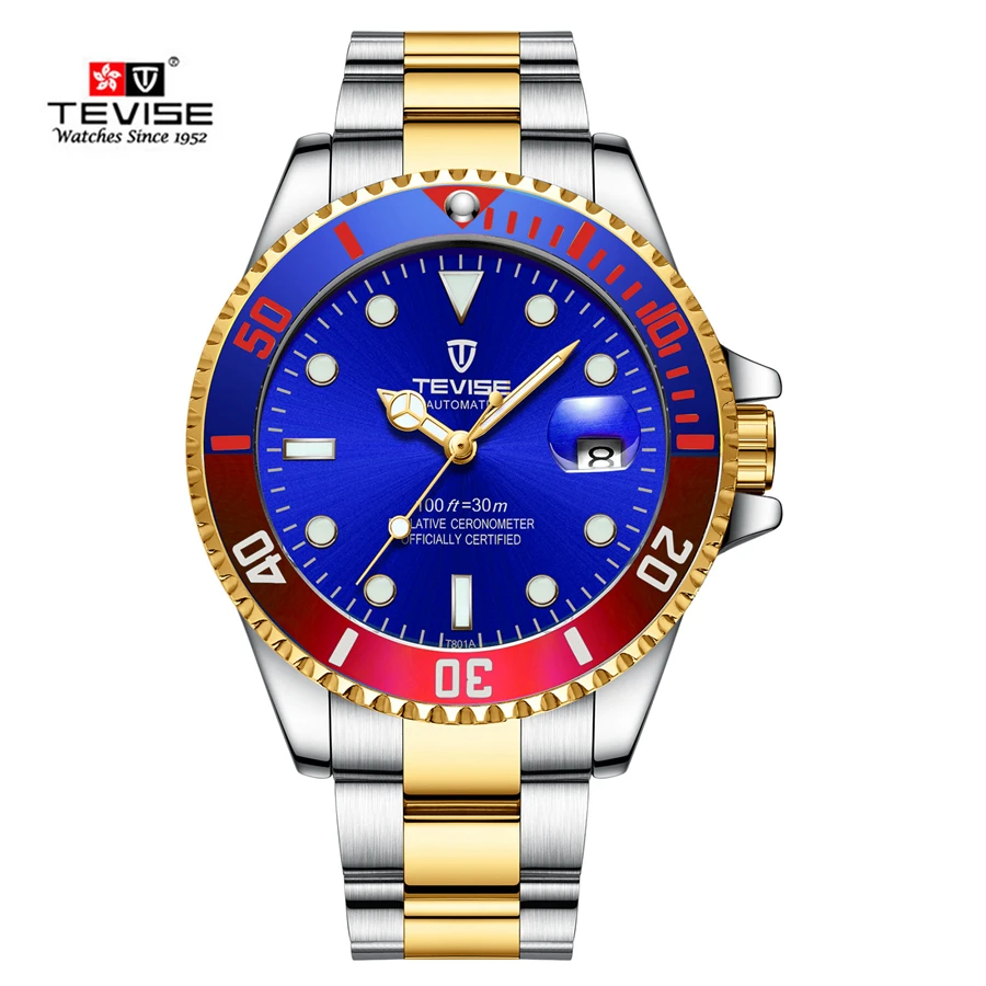 

Men Watch Automatic Mechanical Business Watches Top Brand Luxury Stainless steel Waterproof Male WristWatch relogio masculino