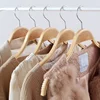 32cm/38cm/42cm Adult Children Non-slip Non-marking Hanger Log Color Varnish Bright Wood Hanger Home Supplies Dropshipping 1