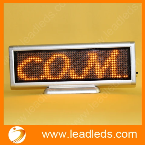 Yellow LED desk board mini led moving sign with USB Input rolling news