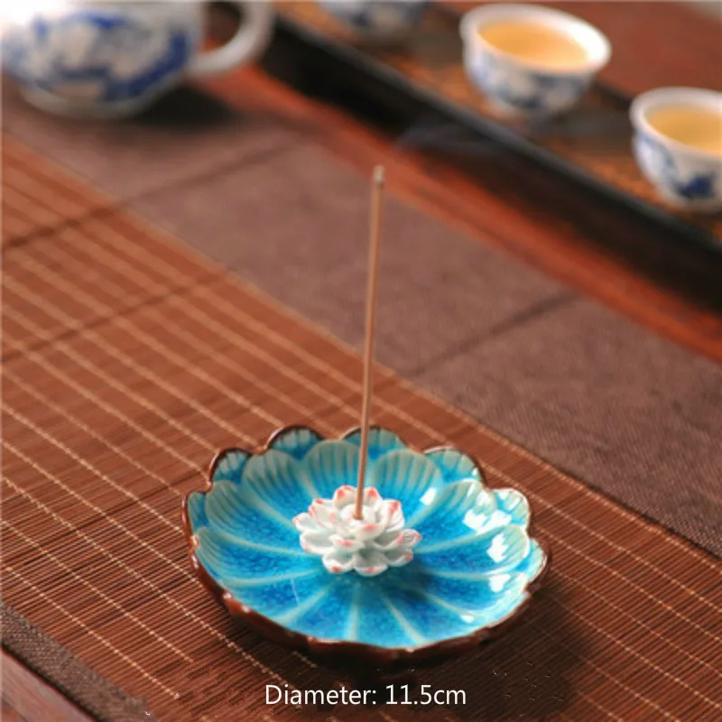

Ceramic Incense Sticks Burner Zen Incense Plate Holder Jingdezhen Incense Base C