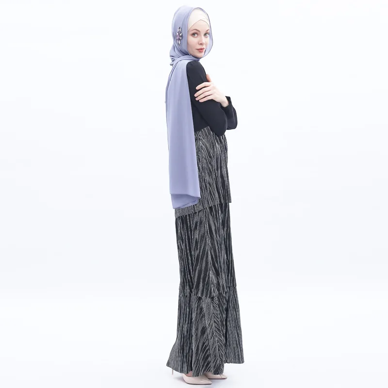 Элегантное мусульманское плиссированное платье в этническом стиле Макси кардиган-кимоно длинные халаты Jubah Ближний Восток Eid Рамадан