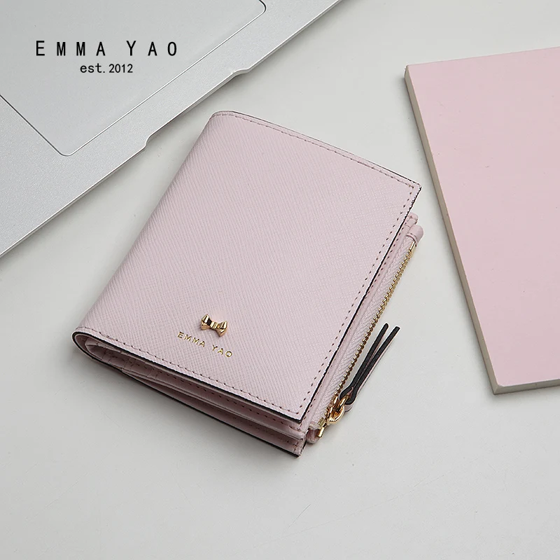 EMMA YAO, женские кошельки из натуральной кожи, известный бренд, чехол-кошелек, модный кошелек