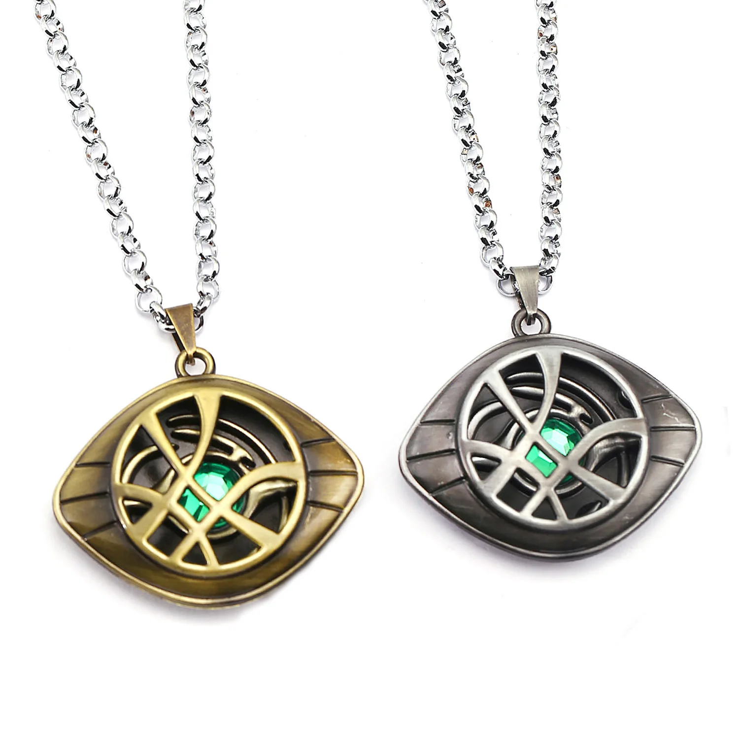 

Marvel Avengers Doctor Strange Infinity Time Stones Necklace Keychain Figure Model Toys Doctor Strange Necklace
