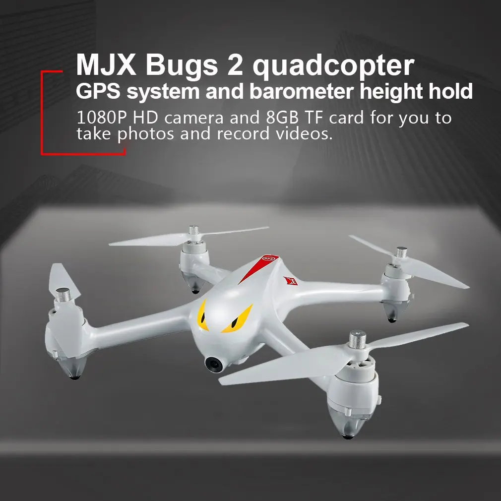 

MJX B2C 2.4G 4CH RC drone with 1080P Camera Altitude Hold Automatic return RC Quadcopter with GPS intelligent orientation contro